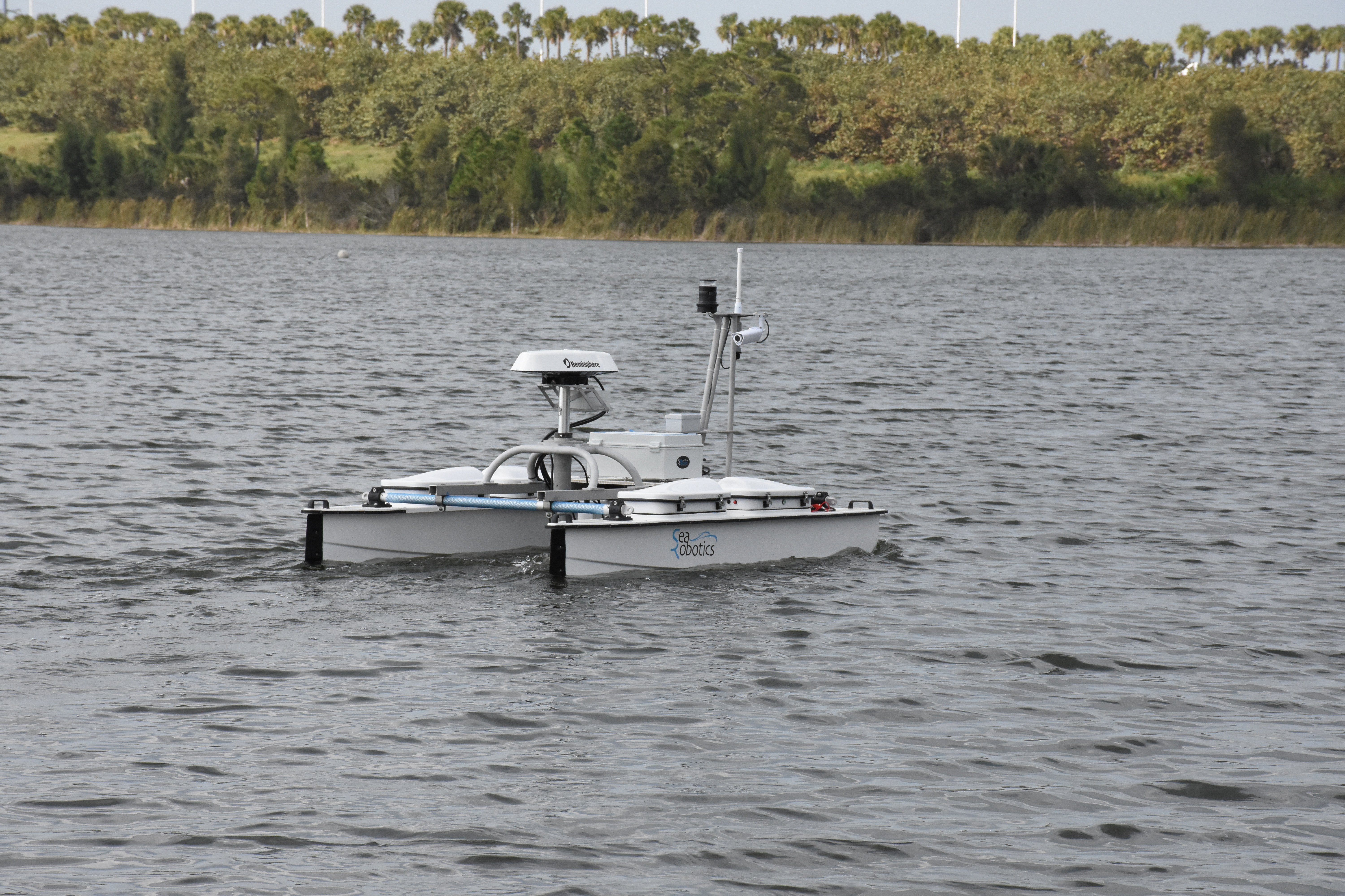 SeaRobotics USV using a Rowe Technologies SeaProfiler ADCP/DVL.